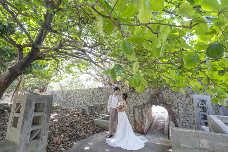 グリーンに包まれてお二人だけの撮影♪