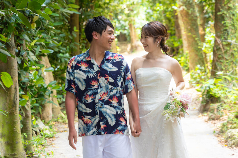 沖縄フォトウェディング撮影スタート♪