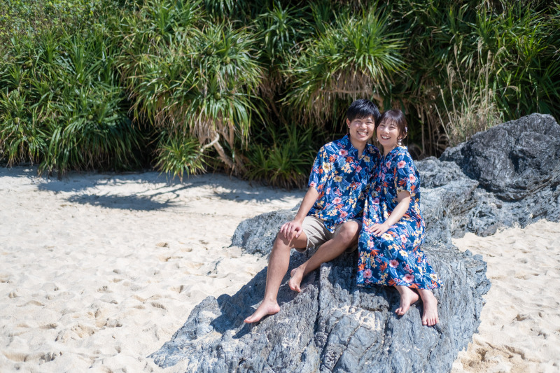 アロハシャツに衣装チェンジ