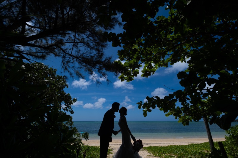 日陰に入ってシルエット撮影!