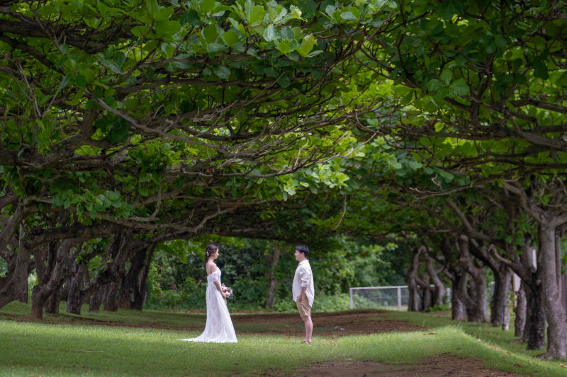 緑の中での撮影