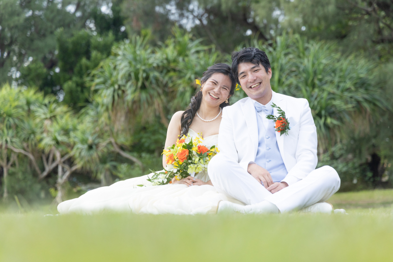 最後は芝生に座ってまったり時間♪