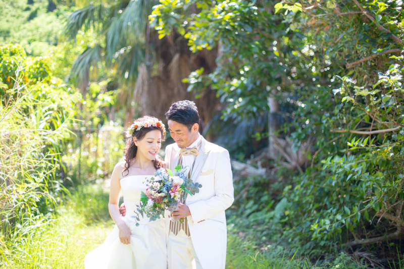 森からの小道で撮影