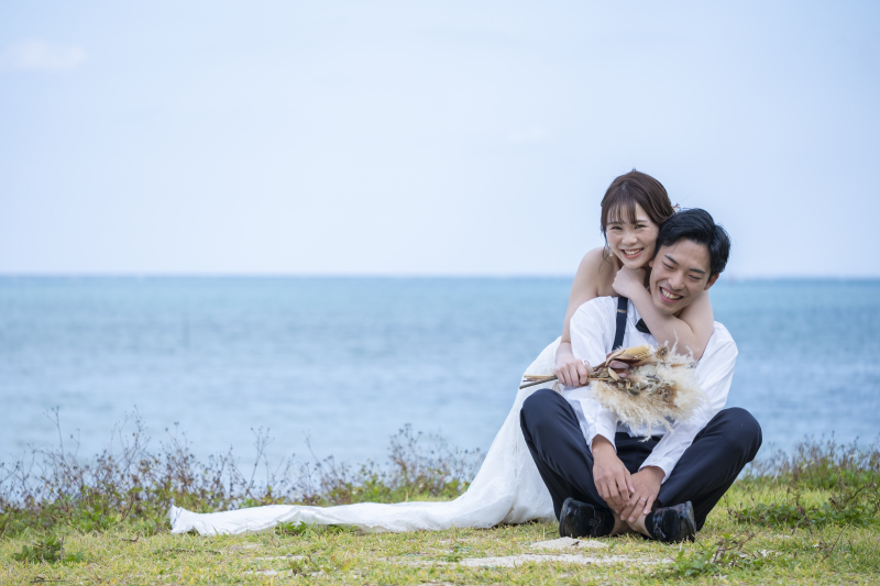 新婦様からのバックハグ