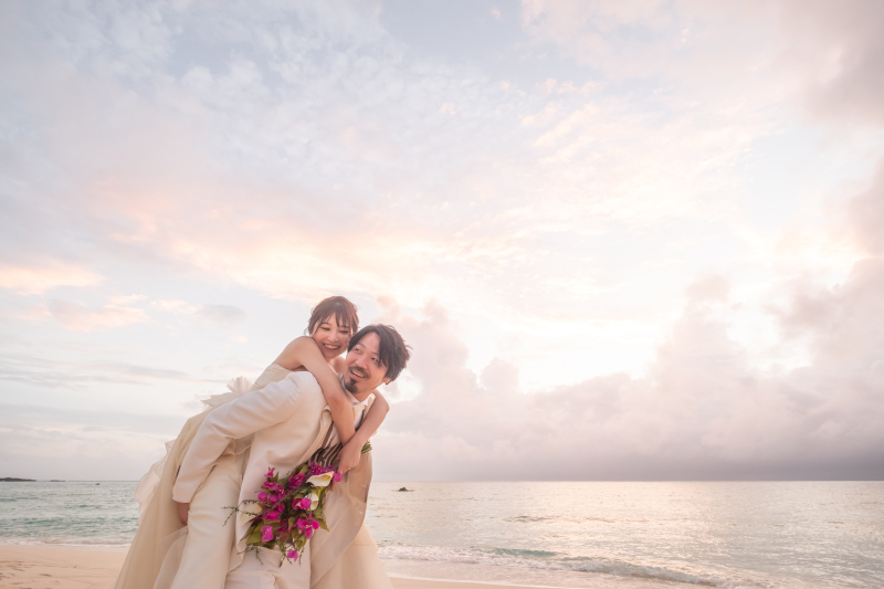 黄金色に包まれるサンセット撮影