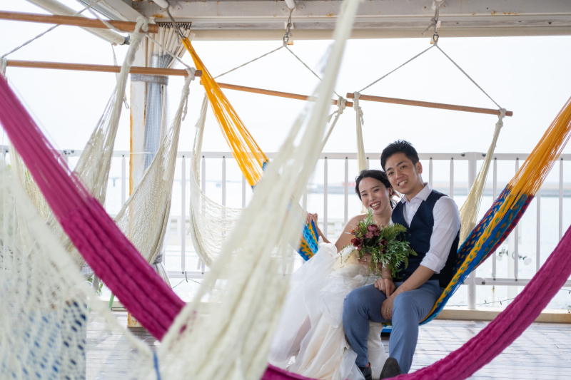 ハンモックに揺られて♪