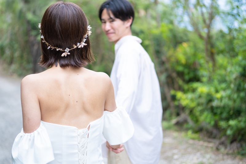 シンプルなヘアスタイル