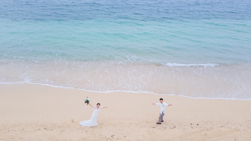 【4Kドローンの写真撮影付き】 フォトウェディングプランM -思い出ムービー付き♪