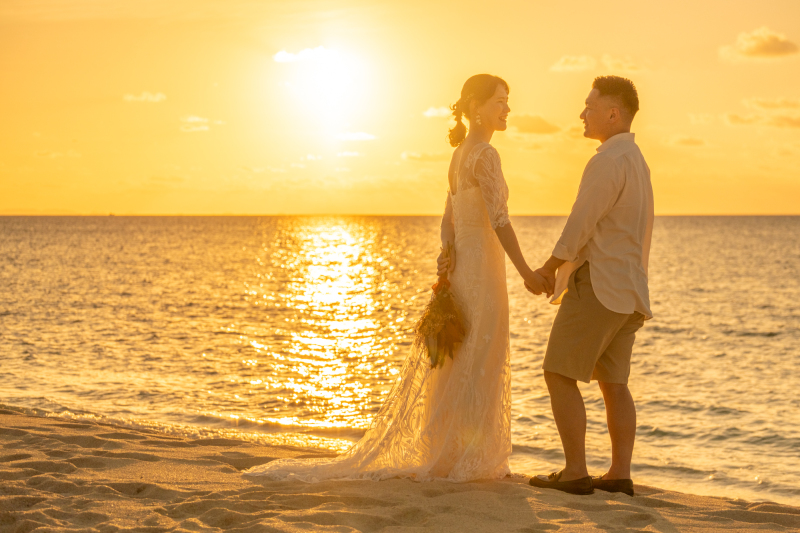 沖縄を旅するフォトウェディングSプラン+サンセット