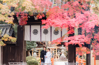 紅葉を愛でながら♡和婚フォト