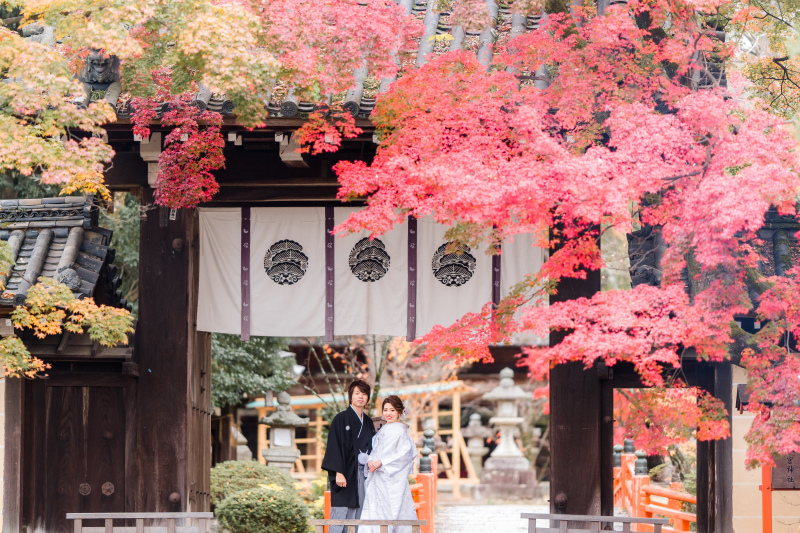 紅葉を愛でながら♡和婚フォト
