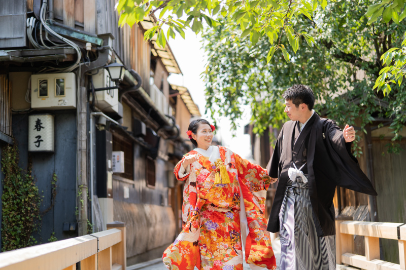 京都でスキップ♪