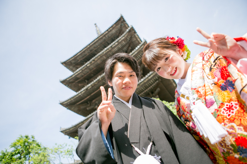 八坂の塔をバックに♪