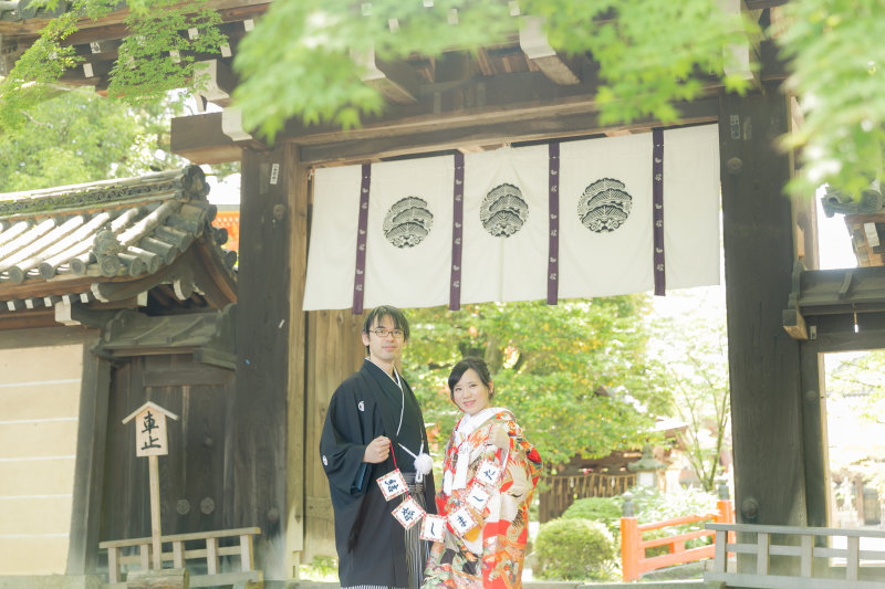 梅宮大社で安産のお願い♪和婚ロケ