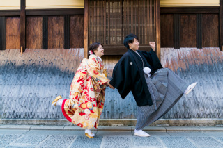 青空の下で笑顔に♪京和婚フォト