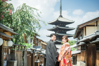 八坂の塔。京都和婚フォト♡