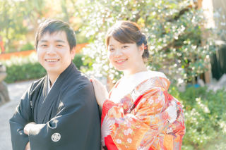 ハレノヒの風がお二人を包む♡紅葉photo