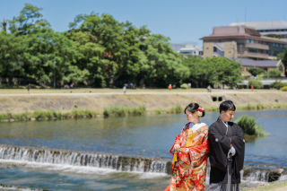 京都で和婚♪スタジオと鴨川・祇園ロケ。