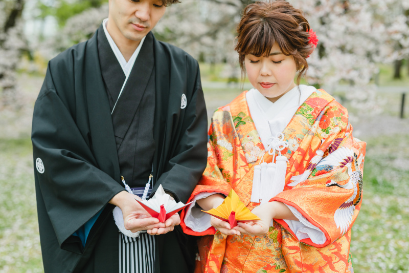 春が咲き誇る❀桜ふる和婚Photo