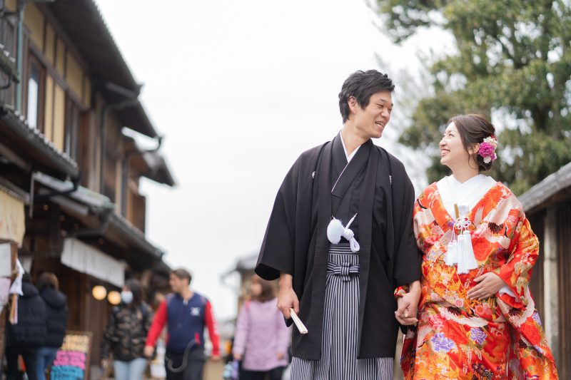 自然なお二人を一枚に
