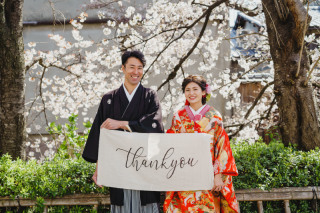 ありがとうフォト♪おふたりの想いと和婚ロケ