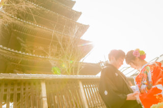 ハレノヒと柔らかい日差し♪京和婚フォト
