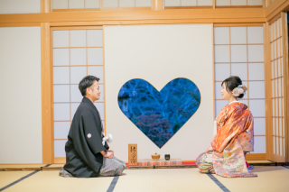 おふたりだけの時間と青い猪目窓♡和婚フォト