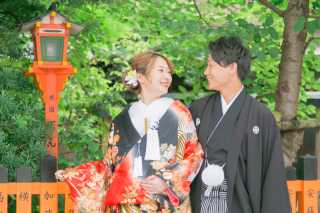 祇園で大人和婚♪シンプルにシックに♡