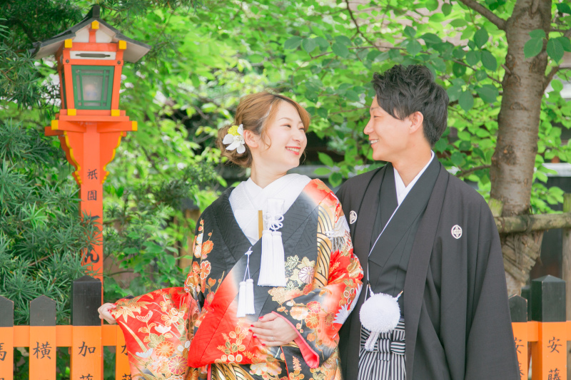 祇園で大人和婚♪シンプルにシックに♡