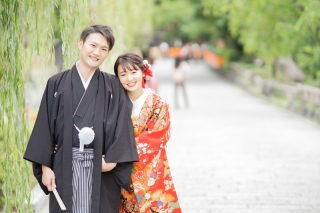 新緑がおふたりに彩りを添える♡京和婚フォト