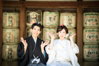 縁起物♡つると和婚フォト
