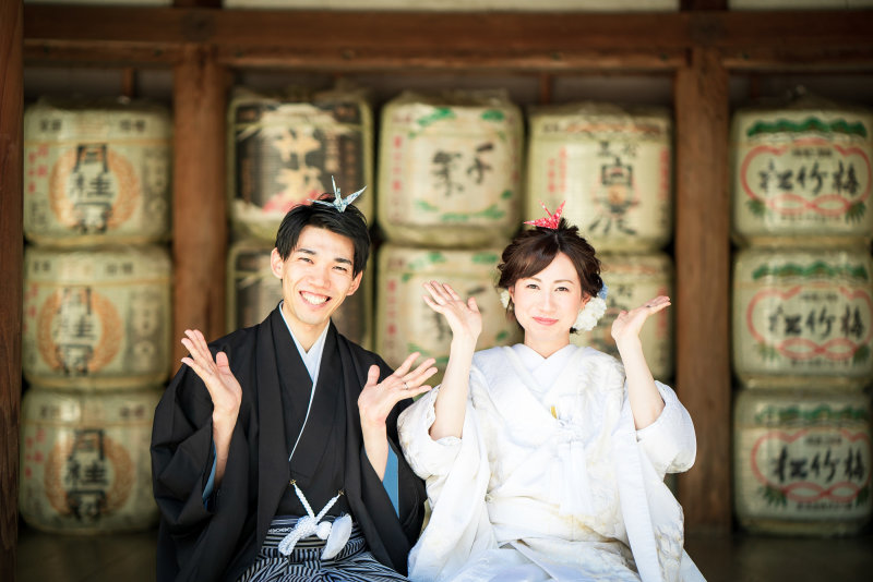 縁起物♡つると和婚フォト