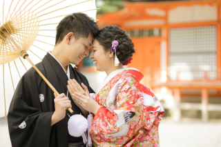 吉田神社で厳かに♪奥ゆかしWedding♡