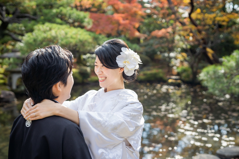 京都の冬を感じながら。和婚フォト