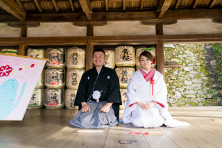 酒樽がフォトジェニック♪吉田神社で和婚