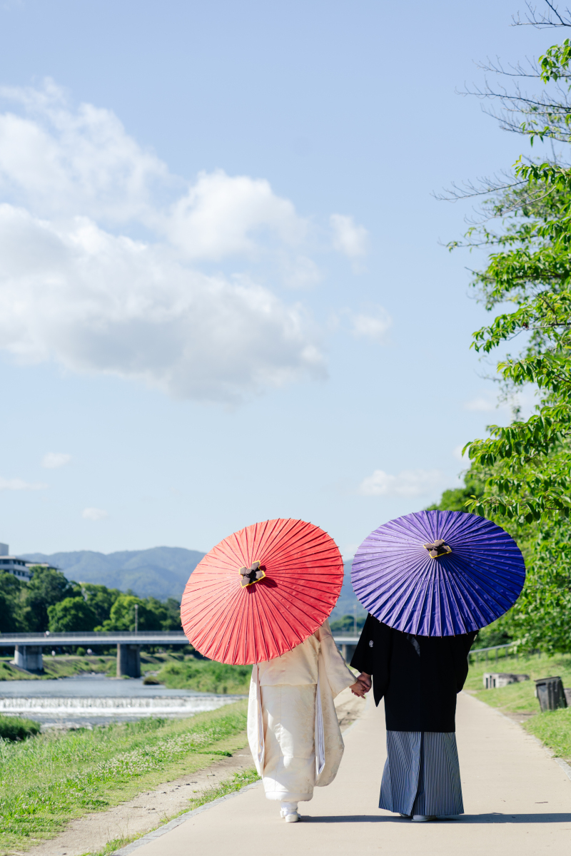 和傘を片手にお散歩♪