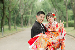 おふたりらしく笑顔で♪自然に囲まれる和婚♡