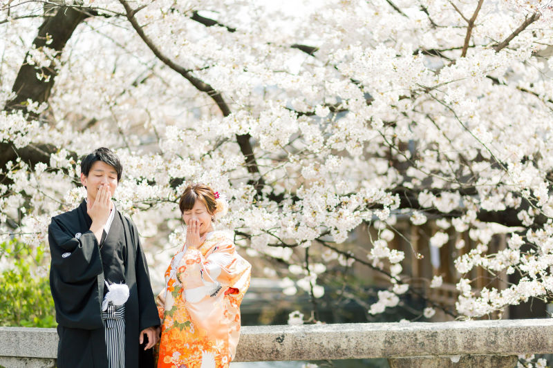 春のにおいがふっと香る♡祇園さくら和婚❀