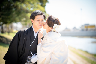 おふたりの美しさ際立つ♪和婚フォト