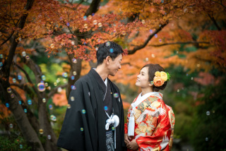 しゃぼんだまと風情と。。京和婚フォト