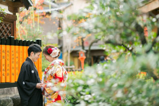 紅葉が煌めく♪和婚フォト。