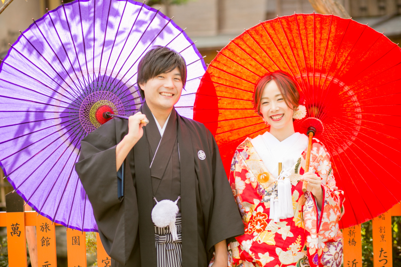 笑顔と紅葉と京都♡和婚フォト