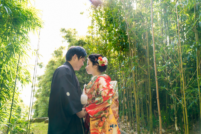 たゆたう竹林とさわやかな風♪和婚ロケ