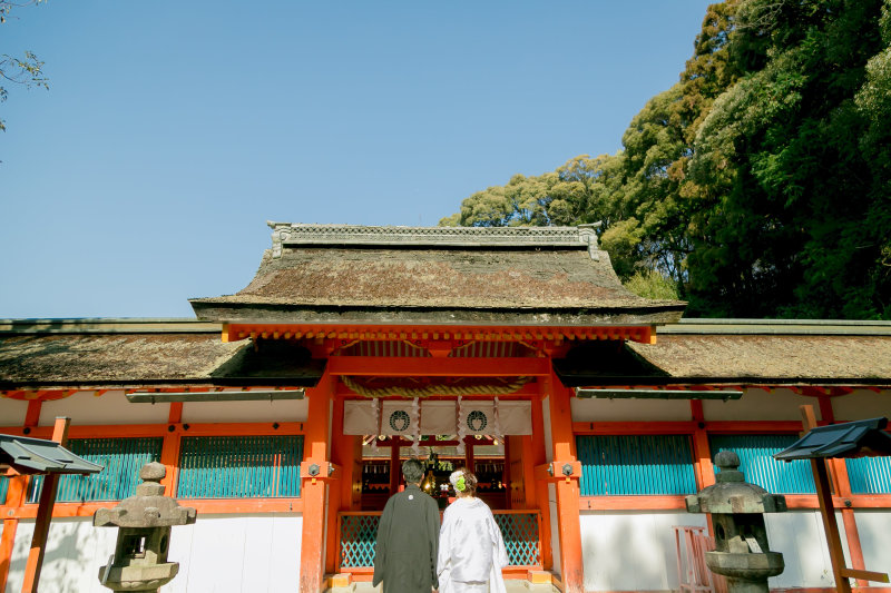 晴天と神社
