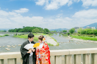 さわやかな風と空。京都と和婚フォト