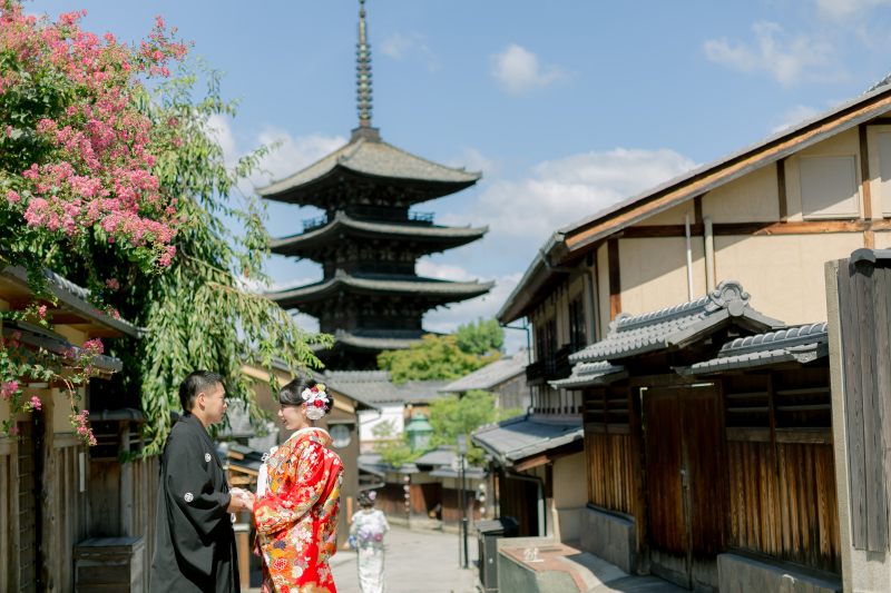 永遠を願う♪八坂神社で和婚フォト