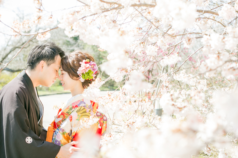 季節の自然を愛でる♡和婚フォト