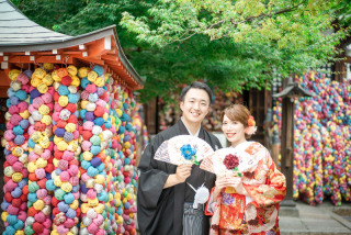八坂周辺で♪ご家族と和婚フォト