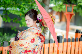 華やかな色打掛は写真映え抜群