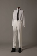 ホワイト(ジャケットなし・棒タイ)